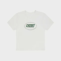 Cherry Women'S-Adventure Team Baby Tee (White)