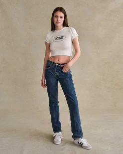 Cherry Women'S-Adventure Team Baby Tee (White)