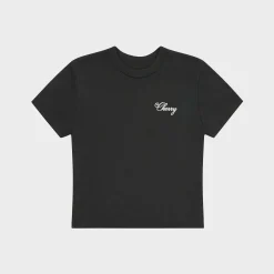 Cherry Women'S-American Classic Baby Tee (Black)