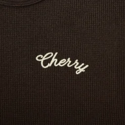 Cherry Women'S-Built To Love Thermal Baby Tee (Espresso)