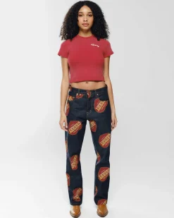Cherry Women'S-Built To Love Thermal Baby Tee (Red)