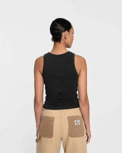 Cherry Women'S-Chain Stitch Tank Top (Black)