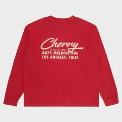 Cherry Tees & Long Sleeves- Cams Pocket L/S T-Shirt (Vintage Red)