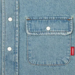 Cherry Shirting-Denim Overshirt (Indigo)