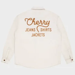 Cherry Shirting-Denim Overshirt (Vintage White)