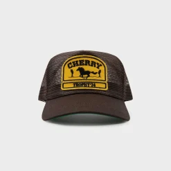 Cherry Headwear-Desert Horse Full Mesh Trucker Hat (Brown)