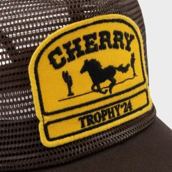 Cherry Headwear-Desert Horse Full Mesh Trucker Hat (Brown)