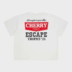 Cherry Tees & Long Sleeves-Escape Boxy Tee (Vintage White)