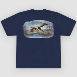 Cherry Tees & Long Sleeves-Flying Geese Pocket Tee (Navy)