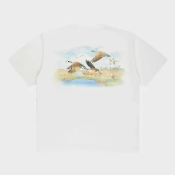 Cherry Tees & Long Sleeves-Flying Geese Pocket Tee (White)