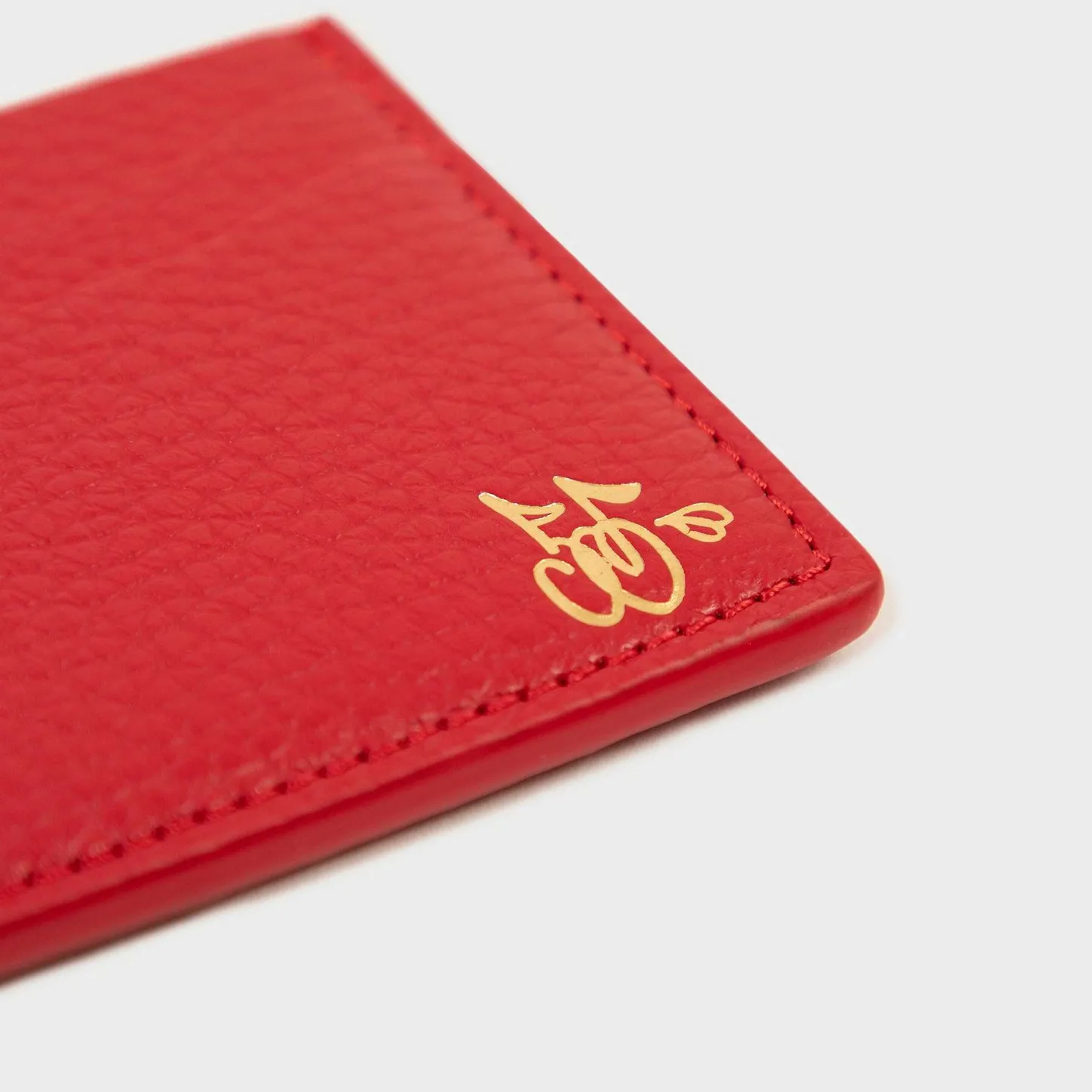 Cherry Accessories-Leather Card Holder (Red)