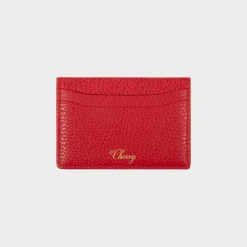 Cherry Accessories-Leather Card Holder (Red)