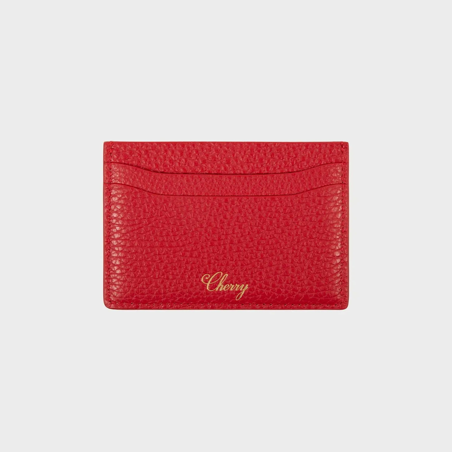 Cherry Accessories-Leather Card Holder (Red)
