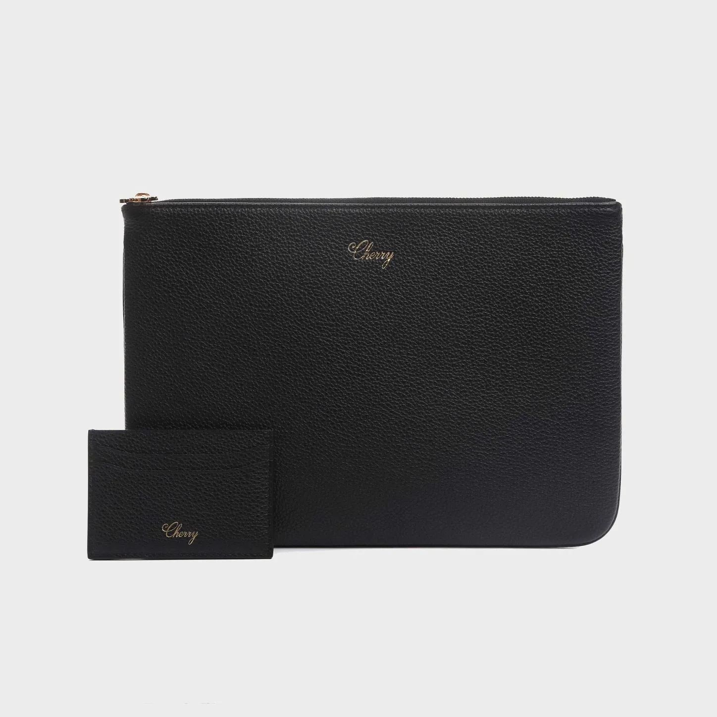 Cherry Accessories-Leather Pouch (Black)