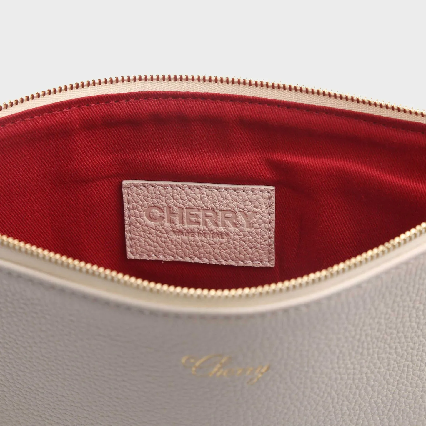 Cherry Accessories-Leather Pouch (Cream)