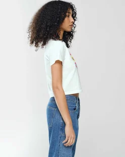 Cherry Women'S-Lovers Boxy Baby Tee (White)