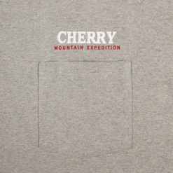 Cherry Tees & Long Sleeves-Mountain Expedition Boxy Pocket Tee (Heather Grey)