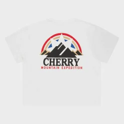 Cherry Tees & Long Sleeves-Mountain Expedition Boxy Pocket Tee (White)
