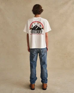 Cherry Tees & Long Sleeves-Mountain Expedition Boxy Pocket Tee (White)
