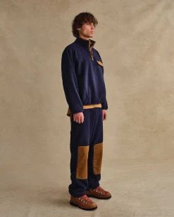 Cherry Sweatpants-Mountain Sherpa Pants (Navy)