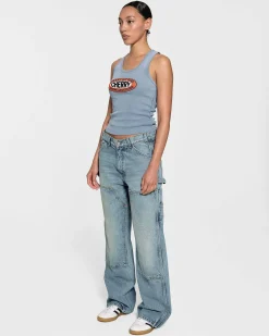 Cherry Women'S-Off Road Tank Top (Dusty Blue)