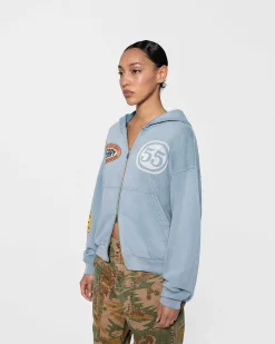Cherry Sweatshirts-Off Road Zip-Up Hoodie (Dusty Blue)