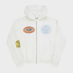 Cherry Sweatshirts-Off Road Zip-Up Hoodie (Vintage White)