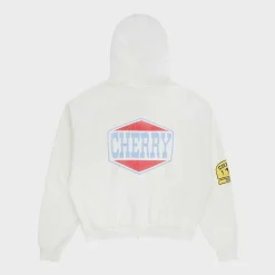 Cherry Sweatshirts-Off Road Zip-Up Hoodie (Vintage White)