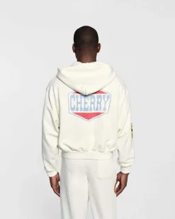 Cherry Sweatshirts-Off Road Zip-Up Hoodie (Vintage White)