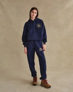 Cherry Sweatshirts-Outdoorsman Henley Hoodie (Navy)