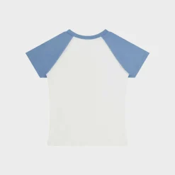Cherry Women'S-Raglan Baby Tee (Dusty Blue)
