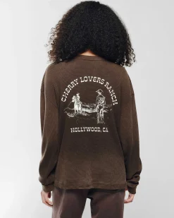 Cherry Tees & Long Sleeves-Ranch Thermal Shirt (Espresso)