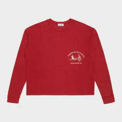 Cherry Tees & Long Sleeves-Ranch Thermal Shirt (Red)