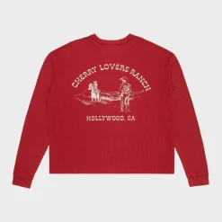 Cherry Tees & Long Sleeves-Ranch Thermal Shirt (Red)