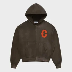 Cherry Sweatshirts-Ranch Wear Zip-Up Hoodie (Espresso)