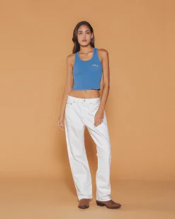 Cherry Pants-Relaxed Leg 5 Pocket Denim (White)