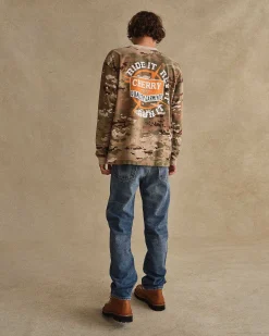 Cherry Tees & Long Sleeves-Ride It, Rev It Pocket L/S T-Shirt (Camo)