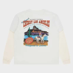 Cherry Tees & Long Sleeves-River Run Boxy Pocket Thermal L/S (Vintage White)