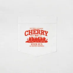 Cherry Tees & Long Sleeves-River Run Boxy Pocket Thermal L/S (Vintage White)