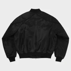 Cherry Jackets-Satin Bomber Jacket (Black)