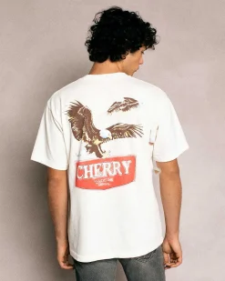 Cherry Tees & Long Sleeves-Soaring Eagle Pocket Tee (Vintage White)
