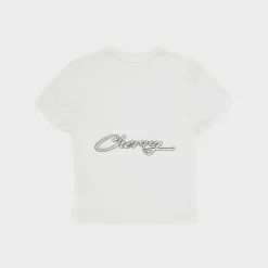 Cherry Women'S-Stardust Baby Tee (Vintage White)