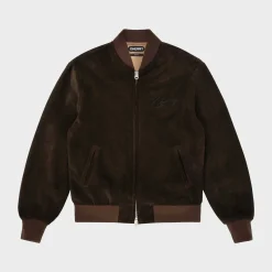 Cherry Jackets-Suede Bomber Jacket (Espresso)