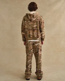 Cherry Sweatshirts-Thermal Zip-Up Hoodie (Camo)