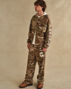 Cherry Sweatshirts-Thermal Zip-Up Hoodie (Camo)