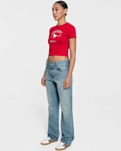 Cherry Women'S-Trophy Baby Tee (Red)
