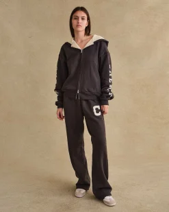 Cherry Sweatpants-Western Athletic Parachute Sweatpants (Black)