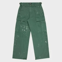 Cherry Pants-Wide Leg Painted Cargo (Cactus)