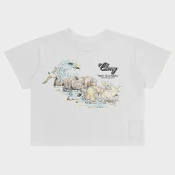 Cherry Women'S-Wilderness Boxy Baby Tee (White)
