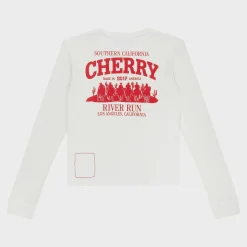 Cherry Women'S-Women'S Thermal Long Sleeve Tee (White)